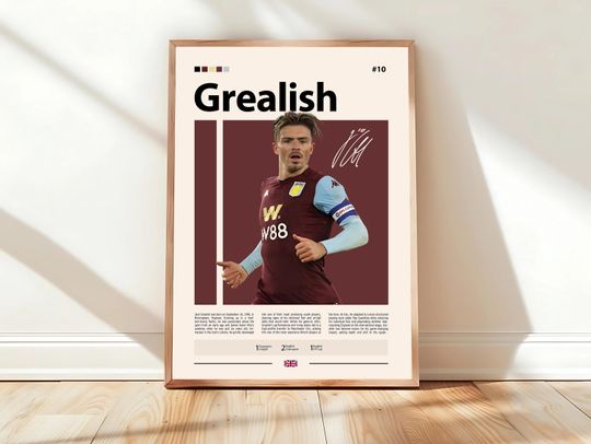Discover Jack Grealish Poster, Manchester City Poster, Soccer Gifts, Sports Poster, Football Player Poster, Soccer Wall Art, Sports Bedroom Posters