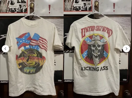 Discover Vintage 1991 Lynyrd Skynyrd Tour Kicking Skull T-shirt