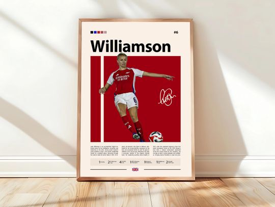 Discover Leah Williamson Poster, WSL Poster, Arsenal Poster, Sports Poster, Football Player Poster, Soccer Wall Art, Sports Bedroom Posters