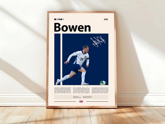 Discover Jarrod Bowen Poster, West Ham United, Soccer Gifts, Sports Poster, Football Player Poster, Soccer Wall Art, Sports Bedroom Posters