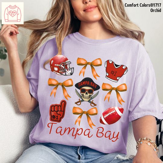 Discover Tampa Bay Football Bow Buccaneers T-Shirt, Gift for Football Fan