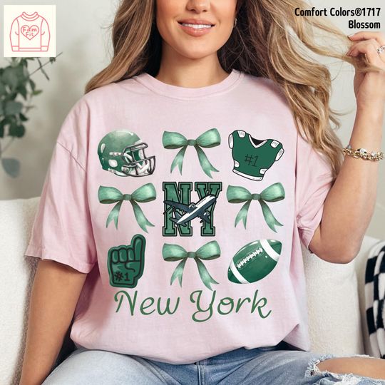 Discover New York Football Bow Jet T-Shirt, Gift for Football Fan