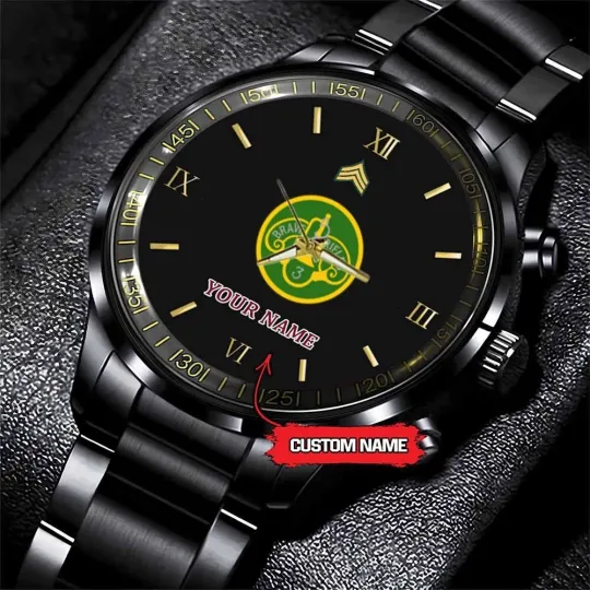 Discover JWFancy 3rd Armored Cavalry Army Personalized Black Stainless Steel Watch