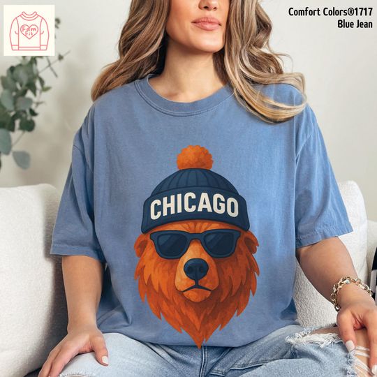 Discover Chicago Football Team Bear T-Shirt, Football Gameday Shirt