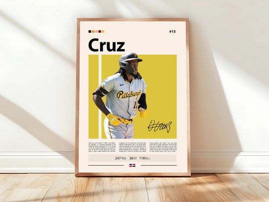 Discover Elly De La Cruz Poster, Cincinnati Reds Print, MLB Wall Art, Baseball Player Decor, Reds Fan Gift, Sports Bedroom, Man Cave Print