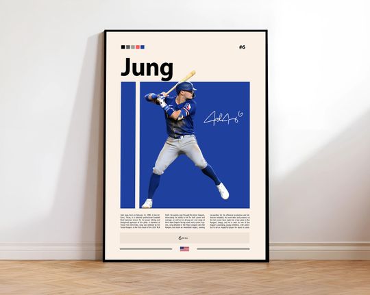 Josh Jung Poster, Texas Rangers Poster, Baseball Prints, Sports Poster, Baseball Player Gift, Baseball Wall Art, Sports Bedroom Posters