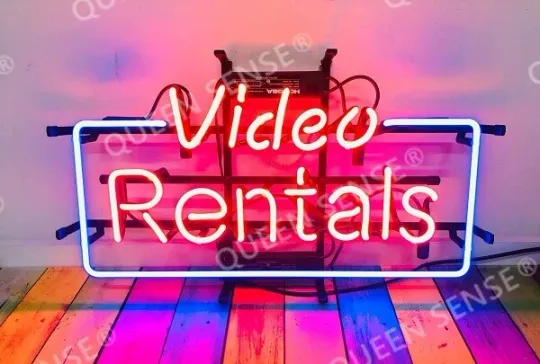 Discover Video Rentals Disc Vintage 20"x12" Neon Light Sign Lamp Bar Wall Decor Artwork