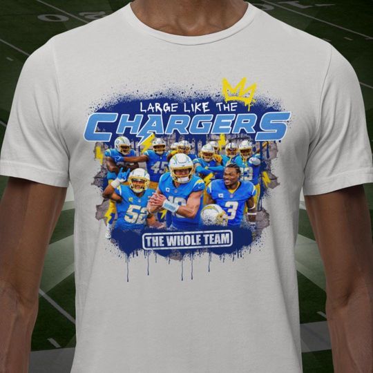 Discover Large Like the Chargers the Whole Team Tshirt, Justin Herbert, Khalil Mack, Derwin James Jr, Los Angeles Football, 90s Graffiti Vintage Tee