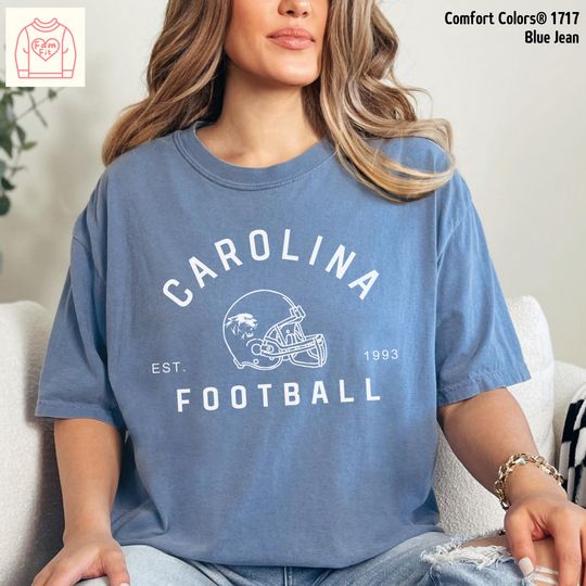 Discover Carolina Football Jersey Shirt - Panther Vintage Comfort Color Tees, Mommi & Me Sweatshirt, FamFit22-02