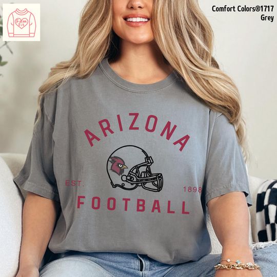 Discover Arizonna Football Jersey Shirt - Cardinal Vintage Comfort Color Tees, Mommi & Me Sweatshirt, 17-02