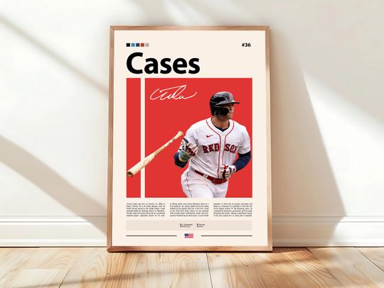 Triston Casas Poster, Boston Red Sox Poster, Baseball Prints, Sports Poster, Baseball Player Gift, Baseball Wall Art, Sports Bedroom Posters