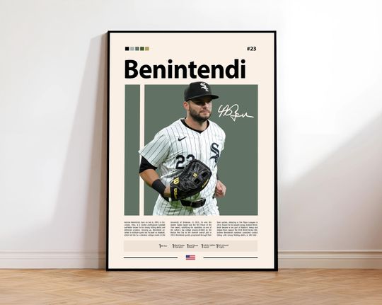 Discover Andrew Benintendi Poster, Chicago White Sox Print, MLB Wall Art, Baseball Player Decor, White Sox Fan Gift, Sports Bedroom, Man Cave Print