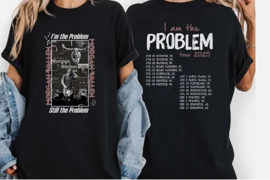 Discover Wallen Western i'm the Problem Tour 2025 Concert Unisex Double Sided Hot T-Shirt