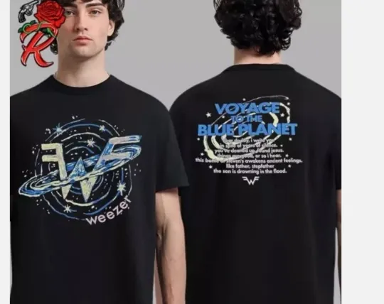 Discover HOT !! Weezer Voyage To The Blue Planet Tour 2024 Black Shirt