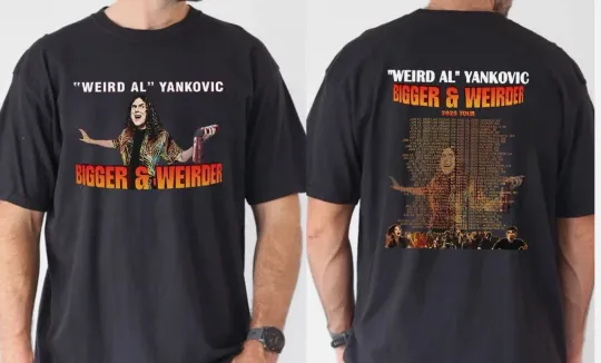 Discover HOT! Weird Al Yankovic - Bigger & Weirder Tour 2025 Concert Fan Gifts T-Shirt