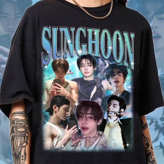 Retro Sunghoon 90s Shirt, Enhypen Fan Tees, Sunghoon Vintage Shirt, Walk The Line World Tour 2025, Kpop Merch