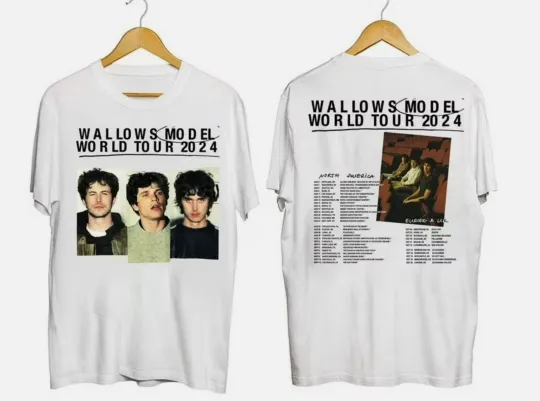 Discover Wallows Model 2024 World Tour Shirt, Wallows 2024 Concert All Size T-Shirt