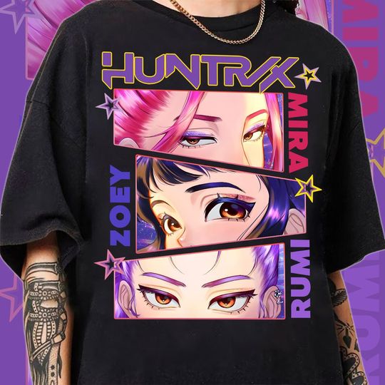 Discover Comfort Colors Kpop Demon Hunters Shirt, Jinu Manga Shirt, Korean Pop Lover Gift, Kpop Huntrix Shirt, Demon Hunter Merch, Fan Shirt PSD416