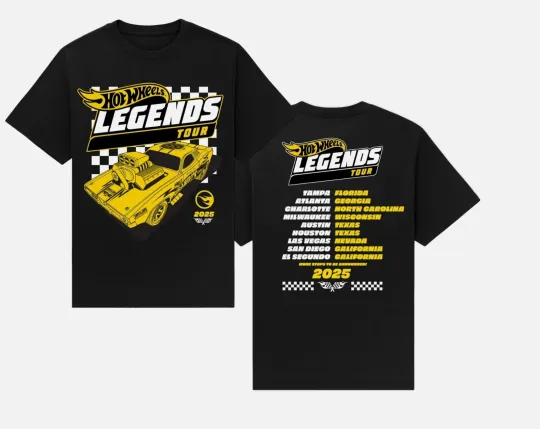 Discover Hot Wheels Legends Tour 2025 Adults Kids T-Shirt