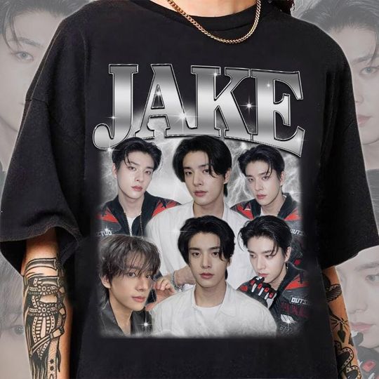 Retro Jake 90s Shirt, Enhypen Fan Tees, Jake Vintage Shirt, Walk The Line World Tour 2025, Kpop Merch Gift