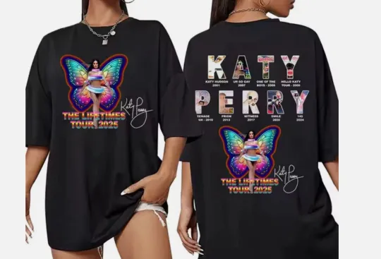 Discover Katy Perry The Lifetimes Tour 2025 Merch T Shirt for Men Women Fashion