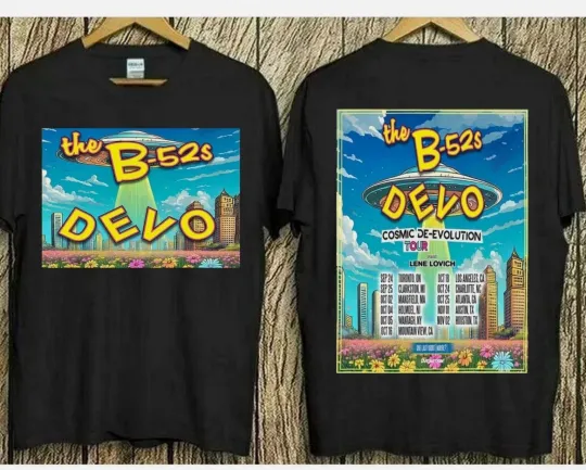 Discover Devo & The B-52’s Cosmic De-Evolution Tour 2025 T Shirt