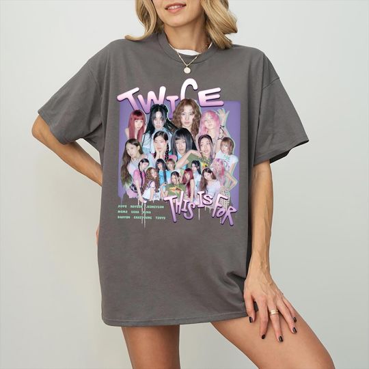 Discover Retro Twice This Is For T-shirt, Four Twice Tee, Twice World Tour 2025 Shirt, Twice Ready to Be Tour, Twice World Tour Gift Twice Kpop Shirt