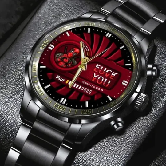 Discover Deadpool Black Stainless Steel Watch For Fans