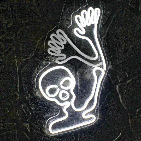 Discover Halloween Skull Neon Sign Dimmable Wall Light
