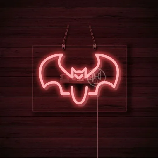 Halloween Bat Pink Neon Sign Wall Decor Electric Sign