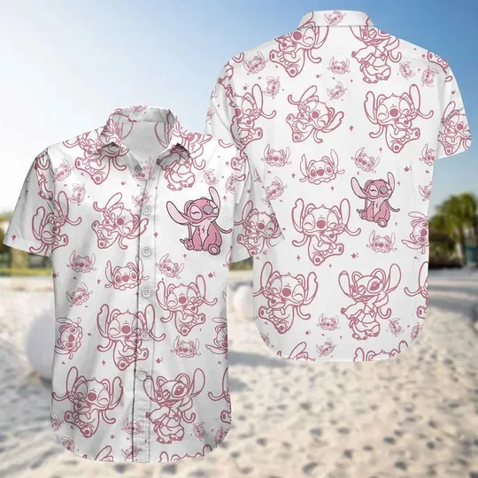 Discover Lilo And Stitch Shirt Hawaiian Shirt, Disney Summer Shirt, Angel And Stitch Shirt For Men, Disneyland Trip