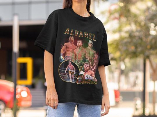 Discover Canelo Alvarez Vintage Style UFC Boxing T-Shirt Retro 90's style Bootleg T-Shirt Sport Tee gift for UFC T-shirt Mexico Shirt Champ