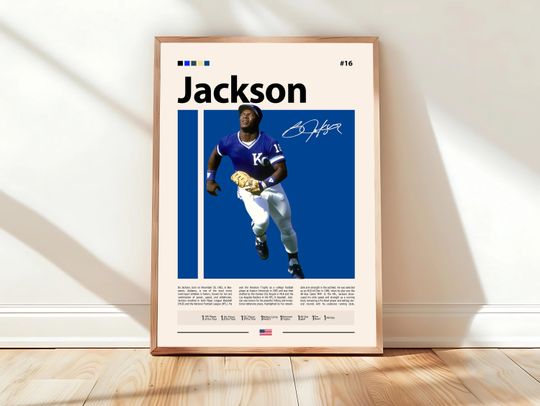 Bo Jackson Poster, Los Angeles Print, football Wall Art, Football Player Decor, Raiders Fan Gift, Sports Bedroom, Man Cave Print