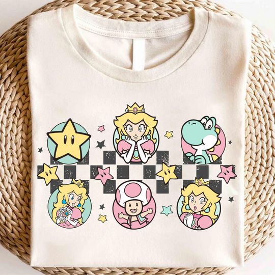 Super Mario Family T-Shirt, Super Mario Character Shirt, Super Mario Birthday Party Shirt, Mario & Friends Party Shirt