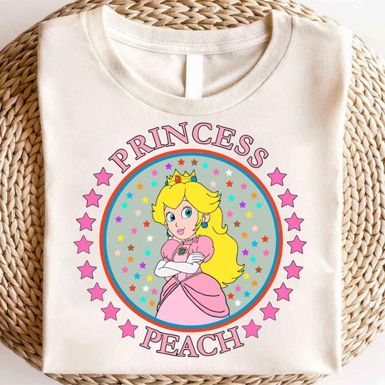 Discover Princess Peach Mario Shirt, Its Peach Time T-Shirt, Super Mario Sweatshirt, Princess Peach And Friends Shirt, Birthday Girl Sweatshirt