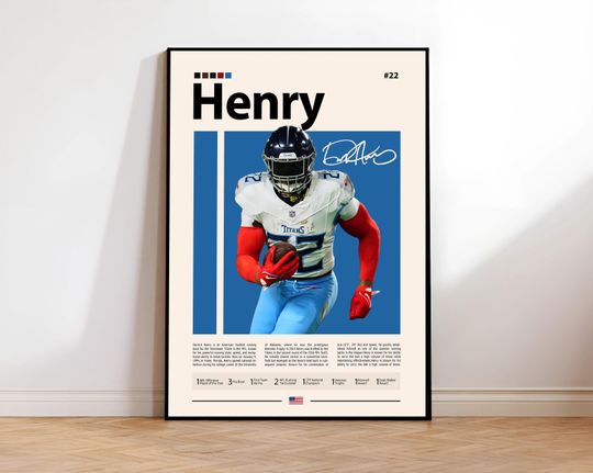 Discover Derrick Henry Poster, Tennessee Titans Poster, football Poster, Sports Poster, football Fans, Football Poster, football Wall Art, Sports Bedroom Posters