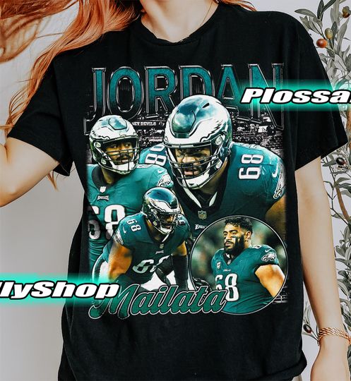 Discover Limited Jordan Mailata Shirt, Vintage Jordan Mailata Fan Tee Graphic Y2K T-shirt, Gift For Woman and Man Unisex T-Shirt