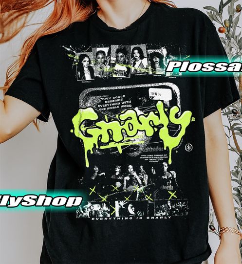 Discover Limited Katseye Gnarly Shirt, Vintage 90s eautiful Chaos Eyekon Kpop Fan Tee Graphic Y2K T-shirt,Gift For Woman and Man Unisex T-Shirt