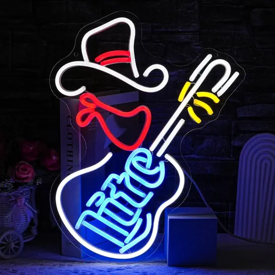 Discover Cowboy Hat Neon Sign Wall Decor Neon Light for Bar and Home Entertainment