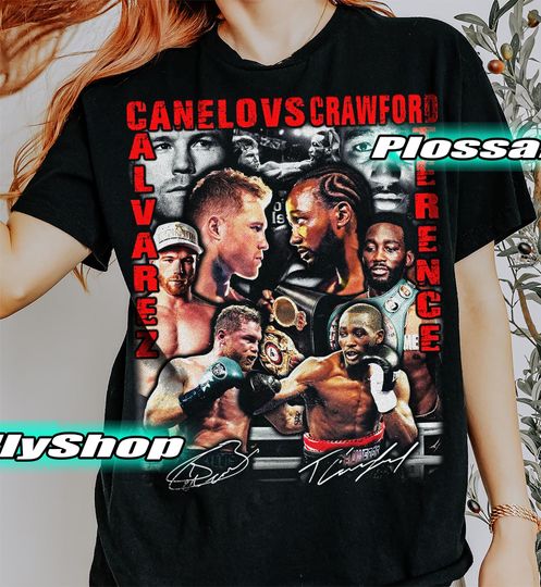 Limited Canelo Alvarez VS Terence Crawford Shirt, Vintage CaneloFan Tee Graphic Y2K T-shirt,Gift For Woman and Man Unisex T-Shirt