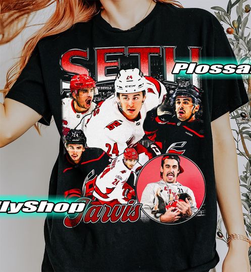 Discover Limited Seth Jarvis Shirt, Vintage Hockey Seth Jarvis Fan Tee Graphic Y2K T-shirt, Gift For Woman and Man Unisex T-Shirt