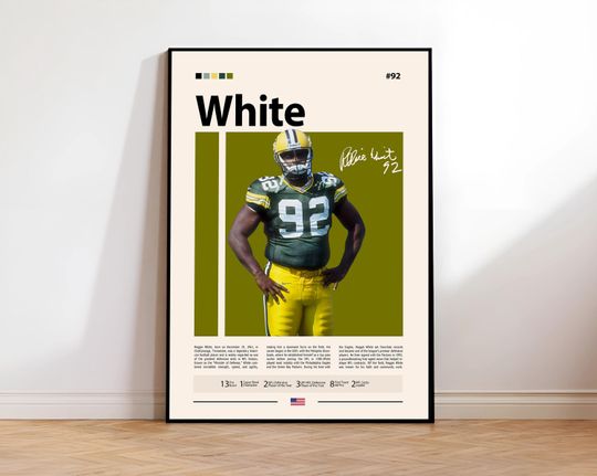 Reggie White Poster, USA, Philadelphia , Green Bay , football