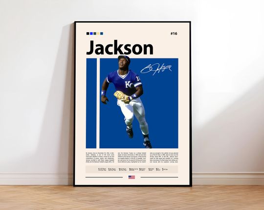 Bo Jackson Poster, Los Angeles Print, football Wall Art, Football Player Decor, Raiders Fan Gift, Sports Bedroom, Man Cave Print