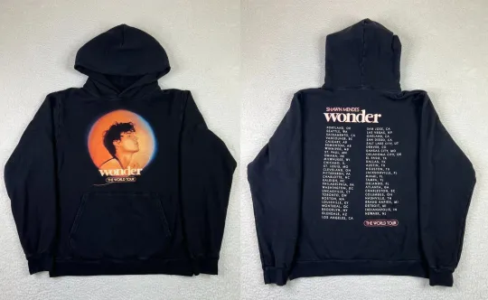 Shawn Mendes Wonder World Tour Double Sided Hoodie
