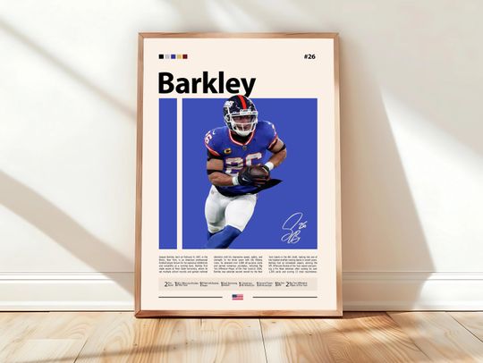 Saquon Barkley Poster, Philadelphia Print, football Poster, Sports Poster, football Fans, Football Poster, football Wall Art, Sports Bedroom Posters