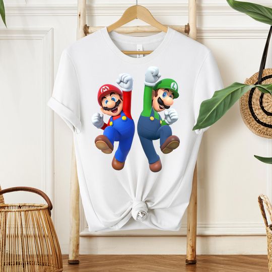 Super Mario and Luigi Shirt , Super Mario Characters Family Matching,Super Mario Family shirt, Mario Friends Party Shirt, Mario Birthday Tee