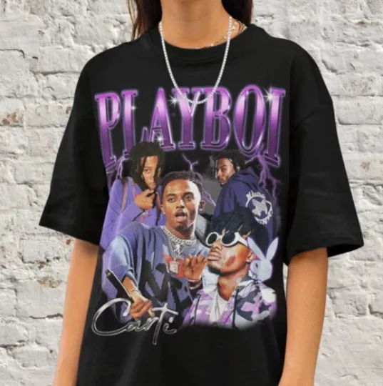 Discover Retro Playboi Carti T-Shirt, 90s Hip-Hop Vintage Rap Tee, Music Merch Gift