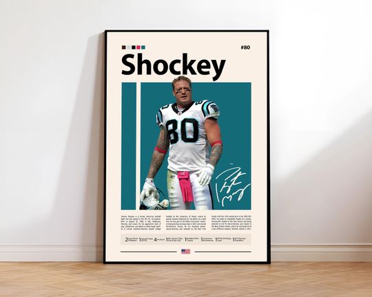 Discover Jeremy Shockey Poster, New York Print, football Wall Art, Football Player Decor, Giants Fan Gift, Sports Bedroom, Man Cave Print