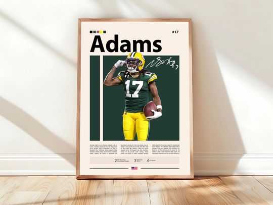 Devante Adams Poster, Las Vegas Raiders Poster, football Poster, Sports Poster, Football Poster, football Wall Art, Sports Bedroom Posters
