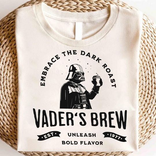 Discover Vaders Brew Beer Label Shirt, Funny Star Wars Tee, Vintage Darth Vader